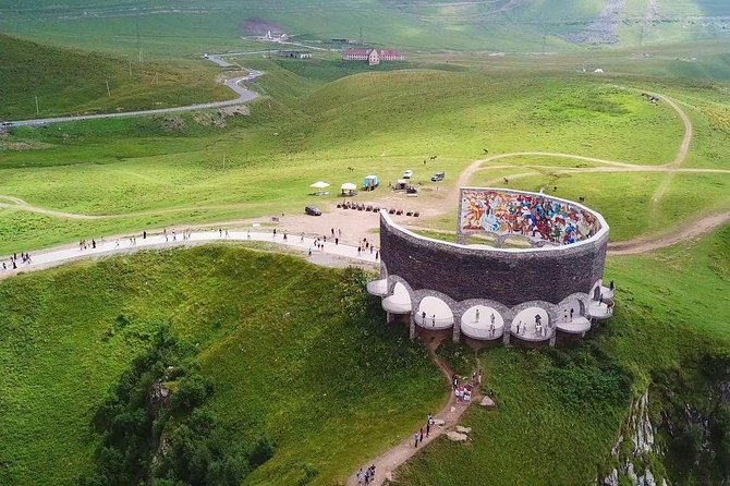 Adventure in Caucasus – Private Tour to Jinvali, Ananuri, Gudauri, Kazbegi - Gergeti Trinity Church at 2,200 meters