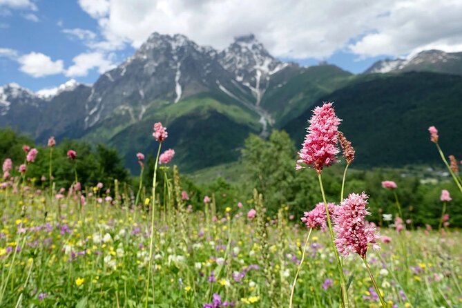 Causacus mountains at Majestic SVANETI and MESTIA from Kutaisi - Waterfalls and Caucasus views along the road