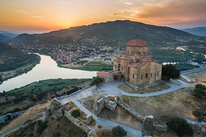 Day Tour Tbilisi - Mtskheta - Jvari - Chronicles of Georgia Monument-Tbilisi - Metekhi Cathedral and the city below