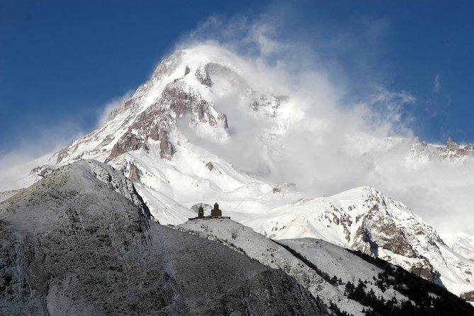 Jvari Monastery, Ananuri, Gudauri, Kazbegi Group & Private Tour - Jvari Monastery and the rivers below