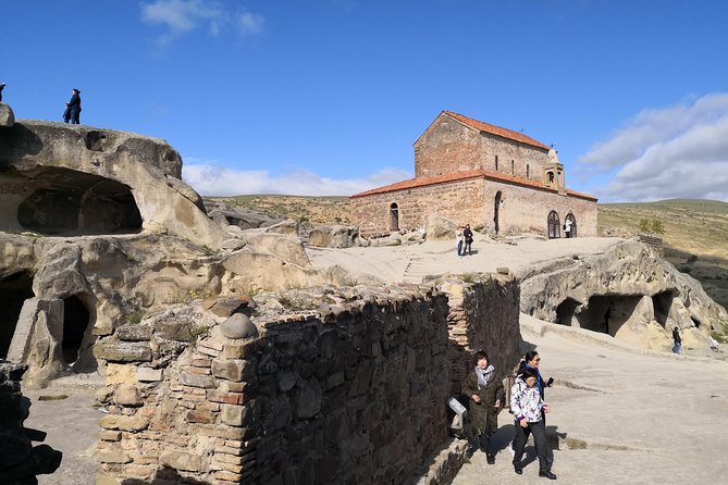 Mtskheta-Jvari-Gori-Uplistsikhe-Stalins Museum All inclusive tour - Jvari Church above two joining rivers