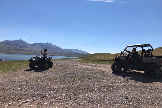 Snowmobile / Quad Bike ATV Private Tour from Bakuriani to Tabatskuri Lake - The frozen lake stop in winter